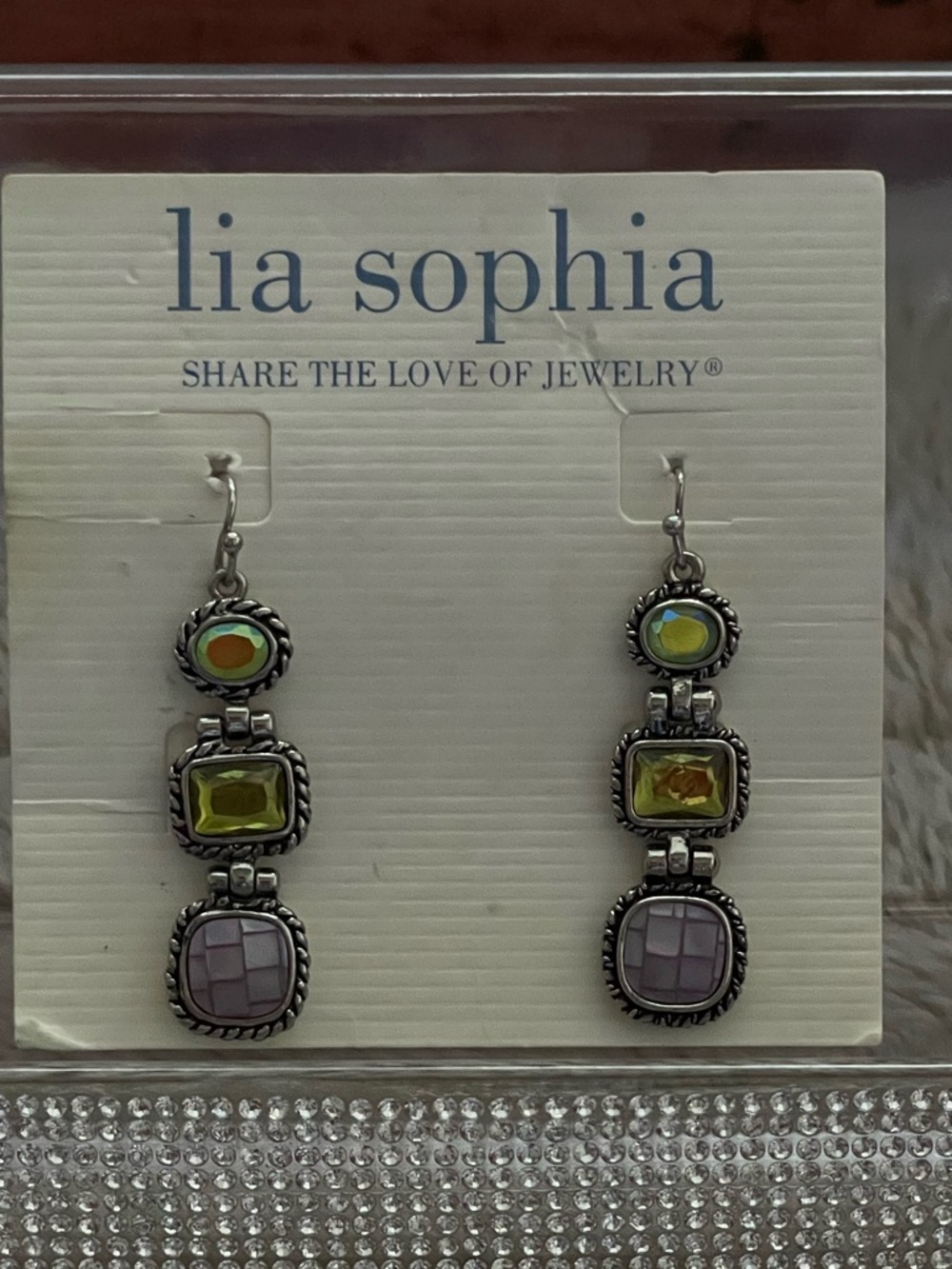 Lia Sophia Granada silver-tone earrings - Picture 2 of 3